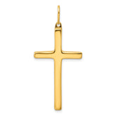 Sterling Silver Gold-tone Polished Cross Pendant