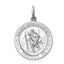 Sterling Silver Polished plated Saint Christopher Medal Pendant
