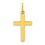 Sterling Silver Gold-tone Polished Cross Pendant