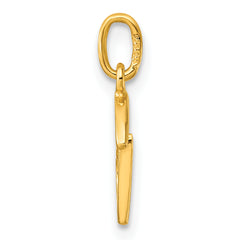 Sterling Silver Gold-tone Polished Letter B Initial Charm