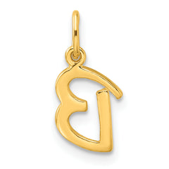 Sterling Silver Gold-tone Polished Letter B Initial Charm