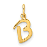 Sterling Silver Gold-tone Polished Letter B Initial Charm