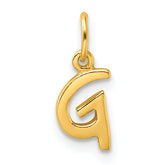 Sterling Silver Gold-tone Polished Letter G Initial Charm