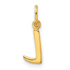 Sterling Silver Gold-tone Polished Letter L Initial Charm