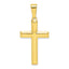 Sterling Silver Gold-tone Polished Cross Pendant