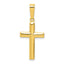 Sterling Silver Gold-tone Polished Cross Pendant