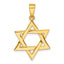 Sterling Silver Gold-tone Polished Star Of David Pendant