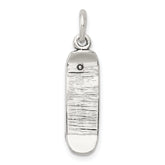Sterling Silver Antiqued Skateboard Charm