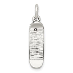 Sterling Silver Antiqued Skateboard Charm