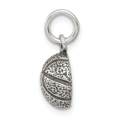 Sterling Silver Antiqued Basketball Charm