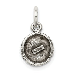 Sterling Silver Antiqued Basketball Charm