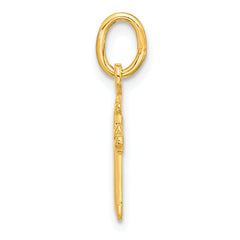 Sterling Silver Gold-tone Polished Small Cross Pendant