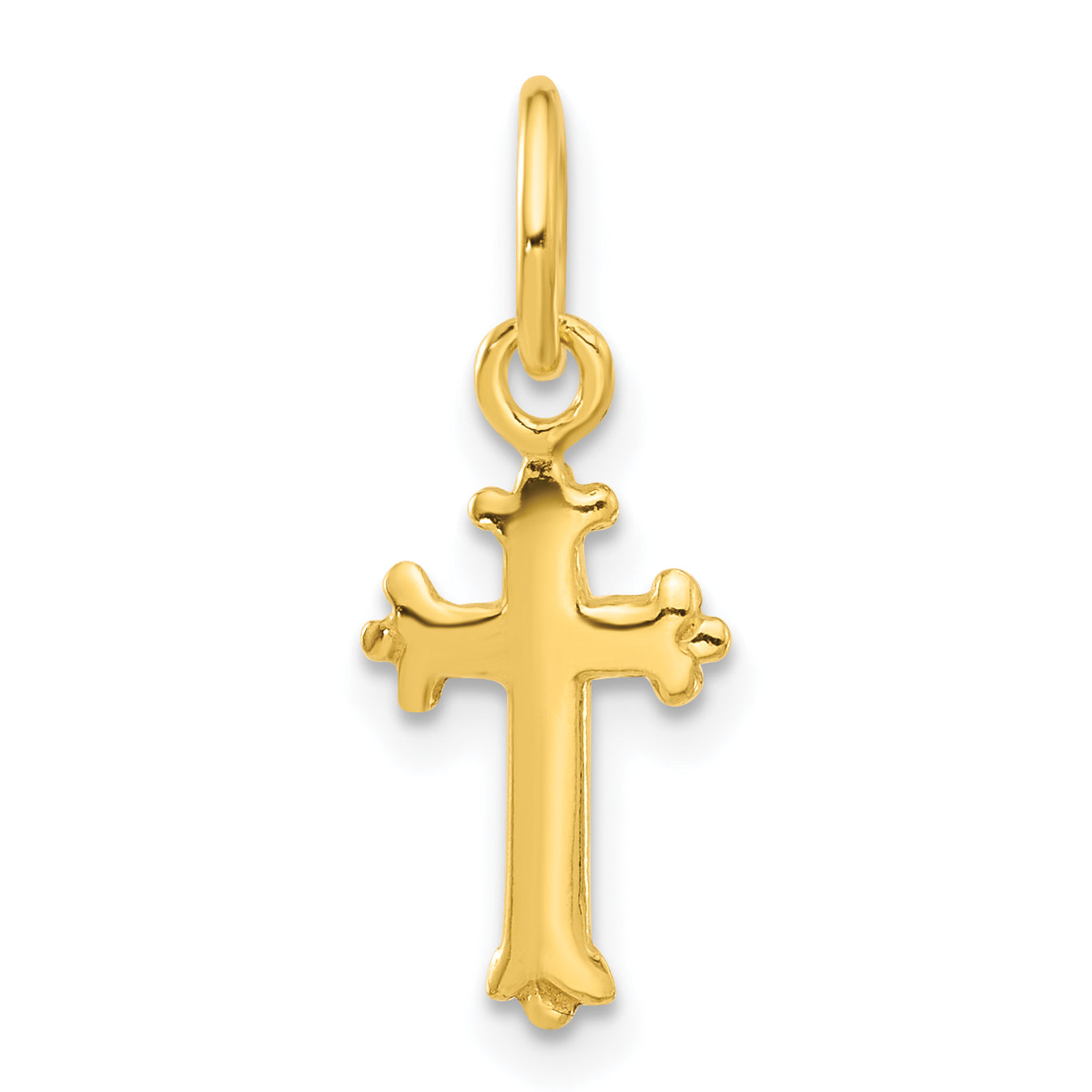 Sterling Silver Gold-tone Polished Small Cross Pendant