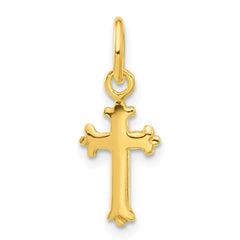 Sterling Silver Gold-tone Polished Small Cross Pendant