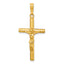 Sterling Silver Gold-tone Polished Crucifix Pendant