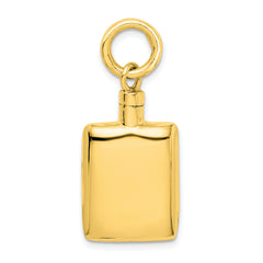 Sterling Silver Gold-tone Polished Rectangular Ash Holder Pendant