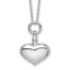 Sterling Silver Rhodium-plated Puffy Heart Ash Holder Necklace