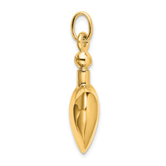 Sterling Silver Gold-Tone Polished Screw Top Ash Holder Pendant