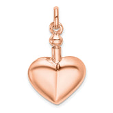 Sterling Silver Rose Gold-Tone Polished Screw Top Ash Holder Pendant