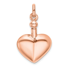 Sterling Silver Rose Gold-Tone Polished Screw Top Ash Holder Pendant