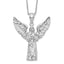 Sterling Silver Rhodium-Rhodium-Plated Angel Ash Holder 18in Necklace