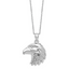 Sterling Silver Rhodium-Rhodium-Plated Eagle Ash Holder 18in Necklace