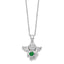 May Green Cubic Zirconia Birthstone Holder Necklace in Sterling Silver, 18 Inch - Sophia Jewelers