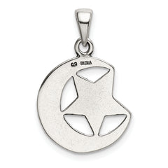 Sterling Silver I LOVE YOU TO THE MOON Antiqued Star and Moon Pendant
