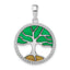 Tree of Life Enameled Pendant in Sterling Silver, 20mm - Sophia Jewelers