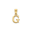 Polished Block Initial G Pendant in Gold-Plated Sterling Silver - Sophia Jewelers