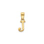 Polished Block Initial J Pendant in Gold-Plated Sterling Silver - Sophia Jewelers
