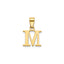 Polished Block Initial M Pendant in Gold-Plated Sterling Silver - Sophia Jewelers