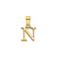 Polished Block Initial N Pendant in Gold-Plated Sterling Silver - Sophia Jewelers