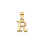 Block Initial -R- Pendant in Gold-Plated Sterling Silver - Sophia Jewelers