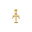 Block Initial -T- Pendant in Gold-Plated Sterling Silver - Sophia Jewelers