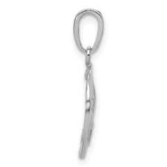 De-Ani Sterling Silver Rhodium-Plated Polished Sand Dollar Pendant