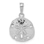De-Ani Sterling Silver Rhodium-Plated Polished Sand Dollar Pendant