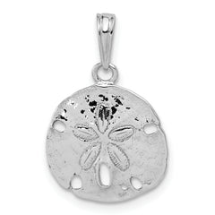 De-Ani Sterling Silver Rhodium-Plated Polished Sand Dollar Pendant