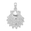 De-Ani Sterling Silver Rhodium-Plated Polished Large Lions Paw Shell Pendant