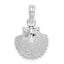 De-Ani Sterling Silver Rhodium-Plated Polished Scallop Shell Pendant