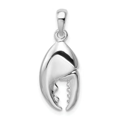 De-Ani Sterling Silver Rhodium-Plated 3D Moveable Lobster Claw Pendant