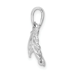De-Ani Sterling Silver Rhodium-Plated Polished Stone Crab Pendant