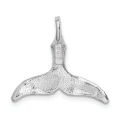 De-Ani Sterling Silver Rhodium-Plated Polished Whale Tail Pendant