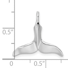 De-Ani Sterling Silver Rhodium-Plated Polished Whale Tail Pendant