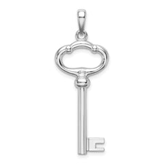 De-Ani Sterling Silver Rhodium-Plated 3D Key to My Heart Key Pendant