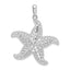 De-Ani Sterling Silver Rhodium-plated Polished Filigree Starfish Pendant