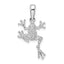 De-Ani Sterling Silver Rhodium-Plated Polished Jumping Frog Pendant