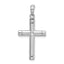 De-Ani Sterling Silver Rhodium-plated Polished Tubular Latin Cross Pendant
