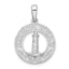 De-Ani Sterling Silver Rhodium-Plated Textured Hilton Head Lighthouse Pendant