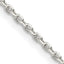Sterling Silver 1.5mm Beveled Oval Cable Chain w/ ext.